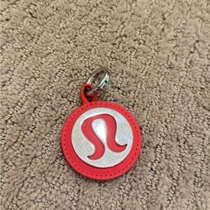lululemon athletica Red and Silver Keychain